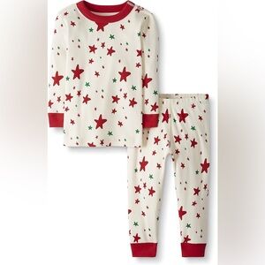 Moon & Back by Hanna Andersson Cozy Christmas Holiday Starry Pajama Set- size 10